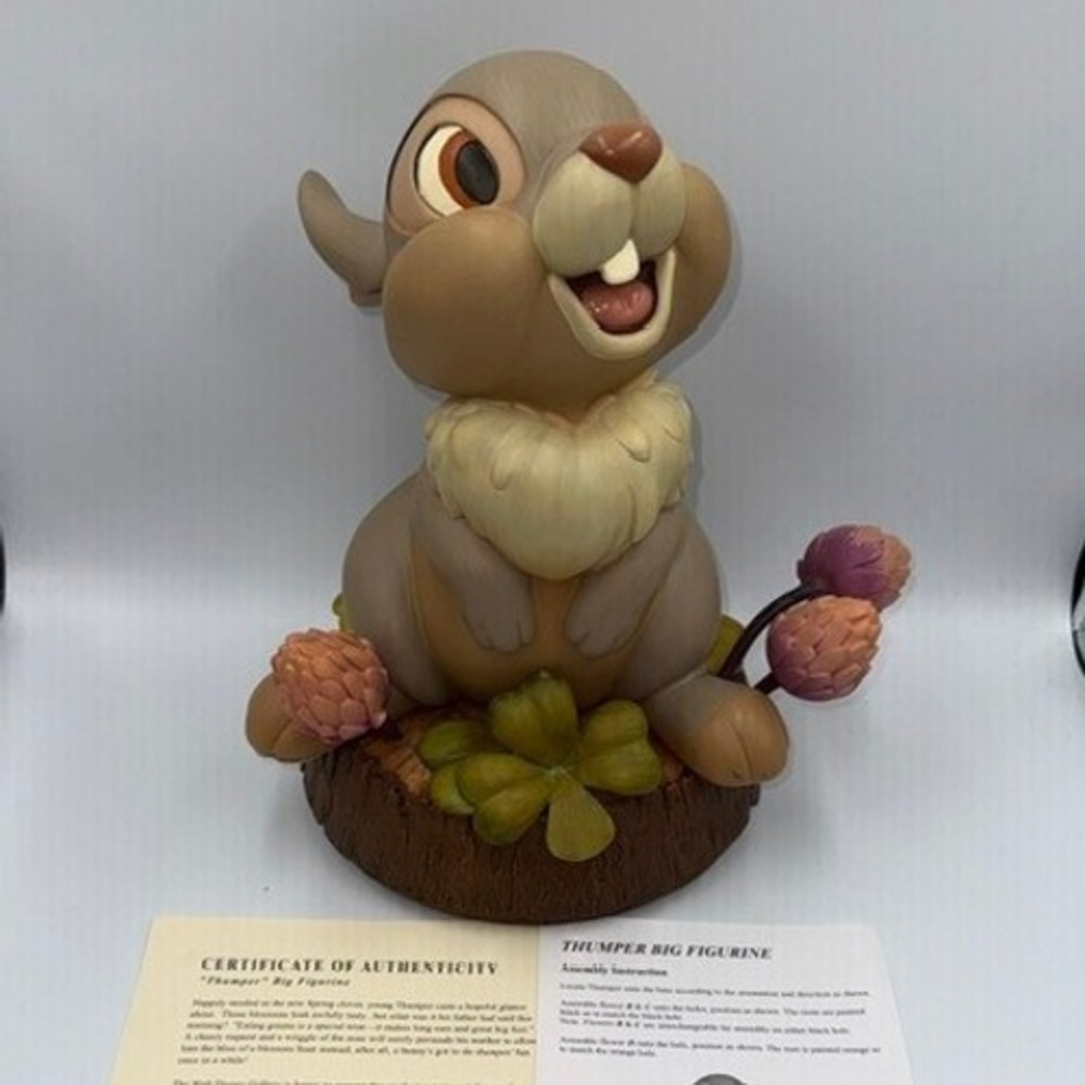 Disney Walt Disney Gallery Thumper Big Figurine Bambi Resin Statue with COA